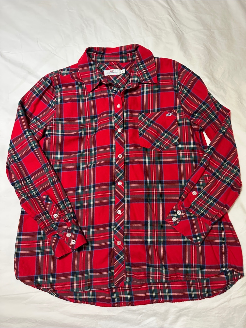 Vineyard Vines Red Plaid Button-Down Shirt